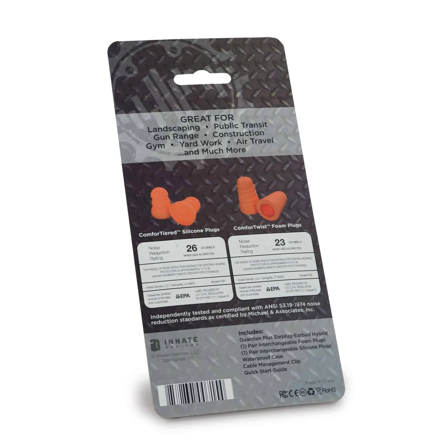 Plugfones Guardian Plus 29 DB Nylon/Silicone/Soft Foam 3.5 MM Jack Earplugs/Earphones W/Mic Black 1 | BigEasyMart.com - Image 5