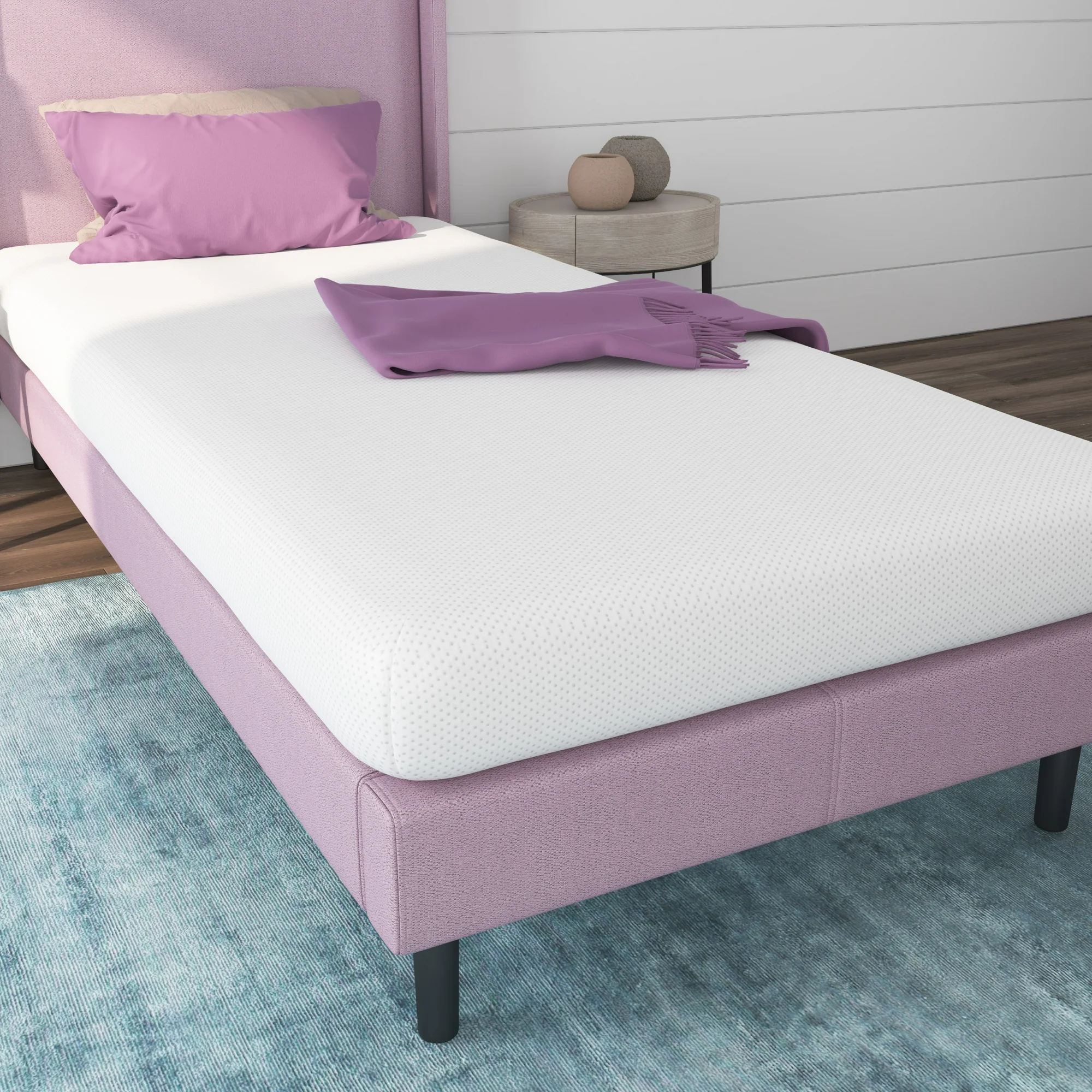 NapQueen Twin Mattress Rainbow 5" Memory Foam Twin Mattress, White, CertiPUR-US Certified, Mattress In A Box | BigEasyMart.com - Image 6