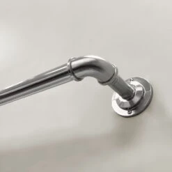 Better Homes & Gardens 1" Industrial Pipe Curtain Rod, 42-120", Nickel | BigEasyMart.com