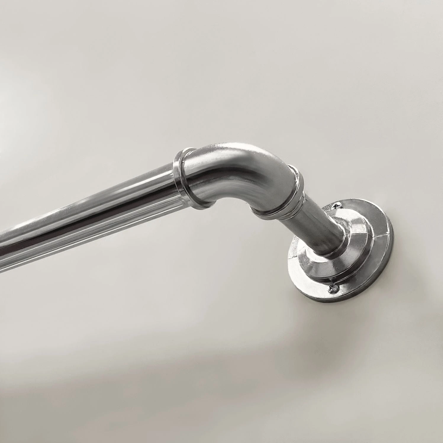 Better Homes & Gardens 1" Industrial Pipe Curtain Rod, 42-120", Nickel | BigEasyMart.com