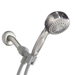 Waterpik PowerSpray Plus Brushed Nickel 5 Settings Showerhead 1.8 Gpm | BigEasyMart.com