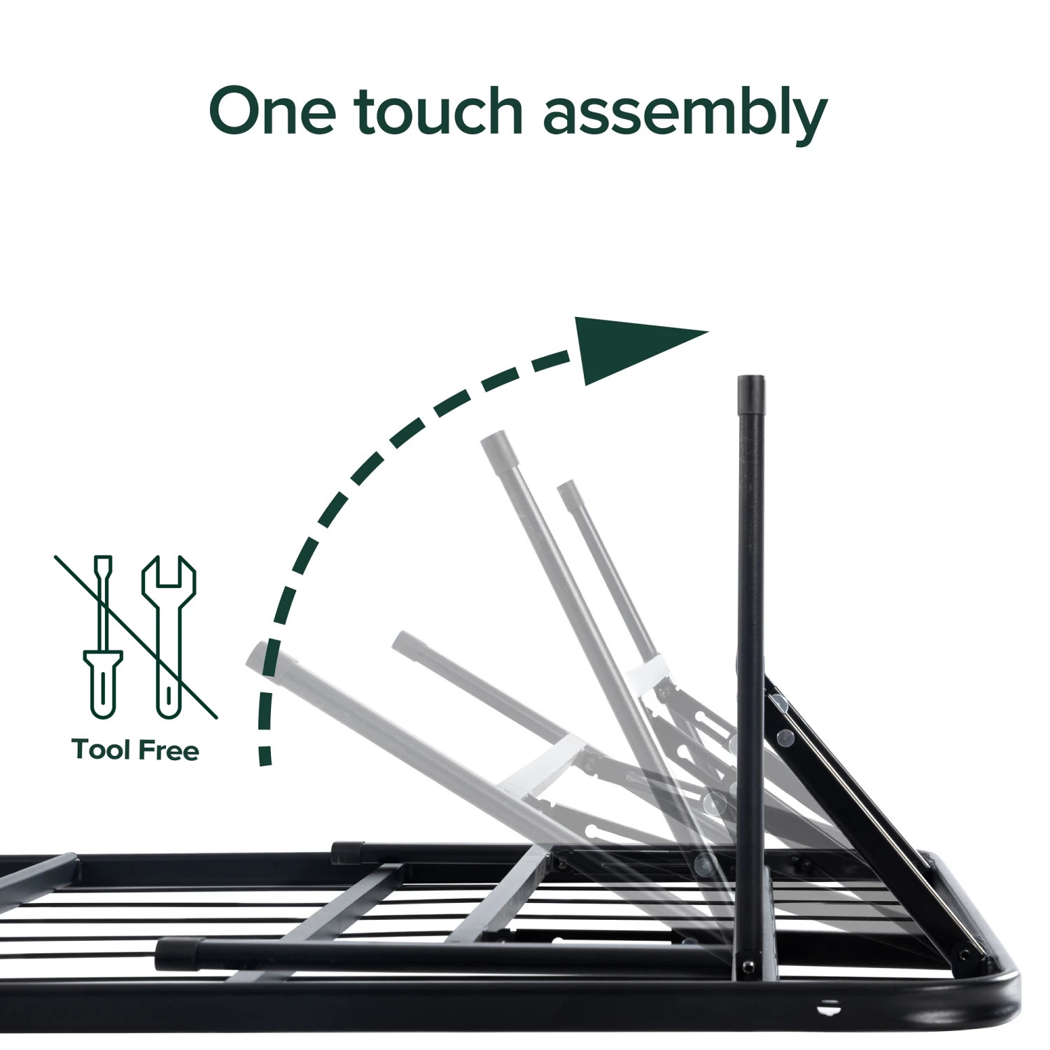 Zinus 14" Black Metal SmartBase Tool-Free Assembly Mattress Foundation, Queen | BigEasyMart.com - Image 7