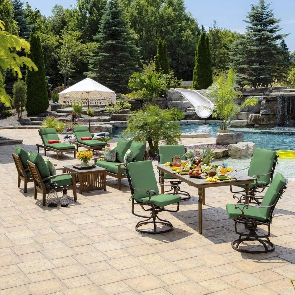 Arden Selections 2-Piece Moss Green Leala Deep Seat Patio Chair Cushion | BigEasyMart.com - Image 4