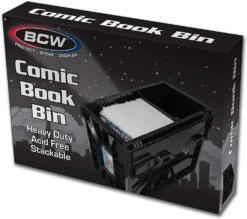 BCW Short Comic BIN - Plastic - Black | BigEasyMart.com