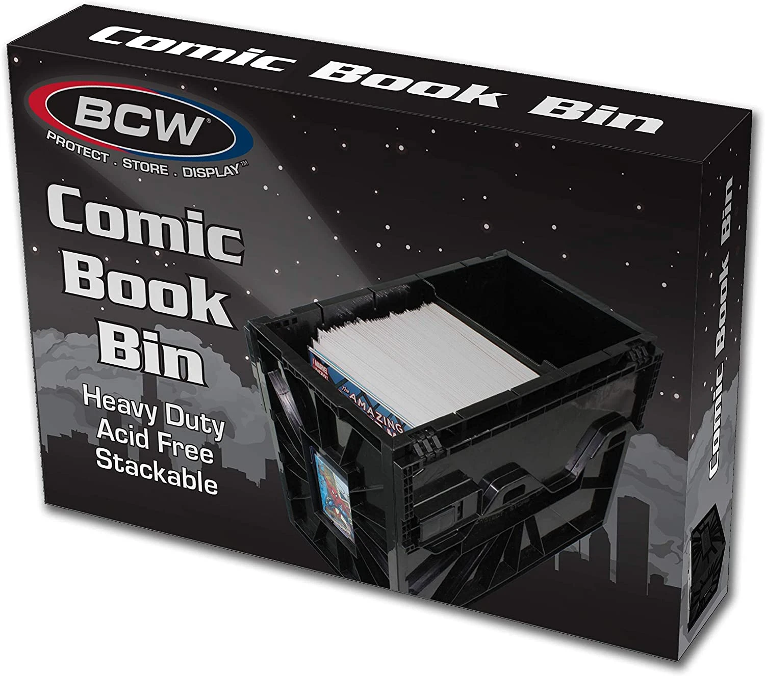 BCW Short Comic BIN - Plastic - Black | BigEasyMart.com