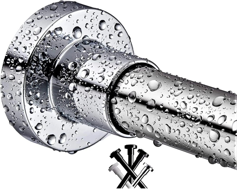 BRIOFOX Shower Curtain Rods 42-72 Inches, Rust Free + Non-Fall Down | BigEasyMart.com