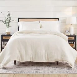 Better Homes & Gardens 3-Piece Cream Gauze Comforter Set, Adult Full/Queen | BigEasyMart.com