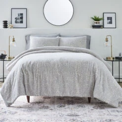 Better Homes & Gardens 3-Piece Silver Abstract Chenille Comforter Set, Full/Queen | BigEasyMart.com