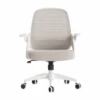 Hbada Office Task Desk Chair Swivel Home Comfort Chairs With Flip-up Arms And Adjustable Height, Grey | BigEasyMart.com