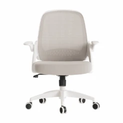 Hbada Office Task Desk Chair Swivel Home Comfort Chairs With Flip-up Arms And Adjustable Height, Grey | BigEasyMart.com
