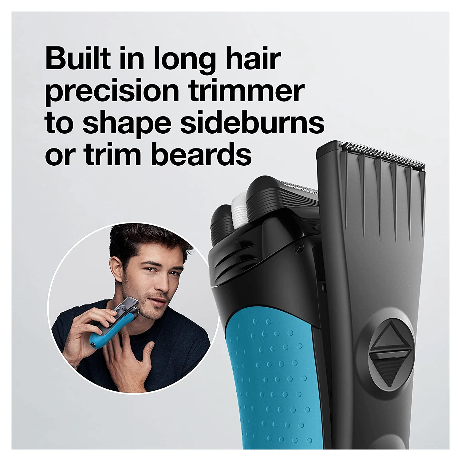 Braun Electric Series 3 Razor With Precision Trimmer, Rechargeable, Wet & Dry Foil Shaver For Men, Blue/Black, 4 Piece | BigEasyMart.com - Image 7