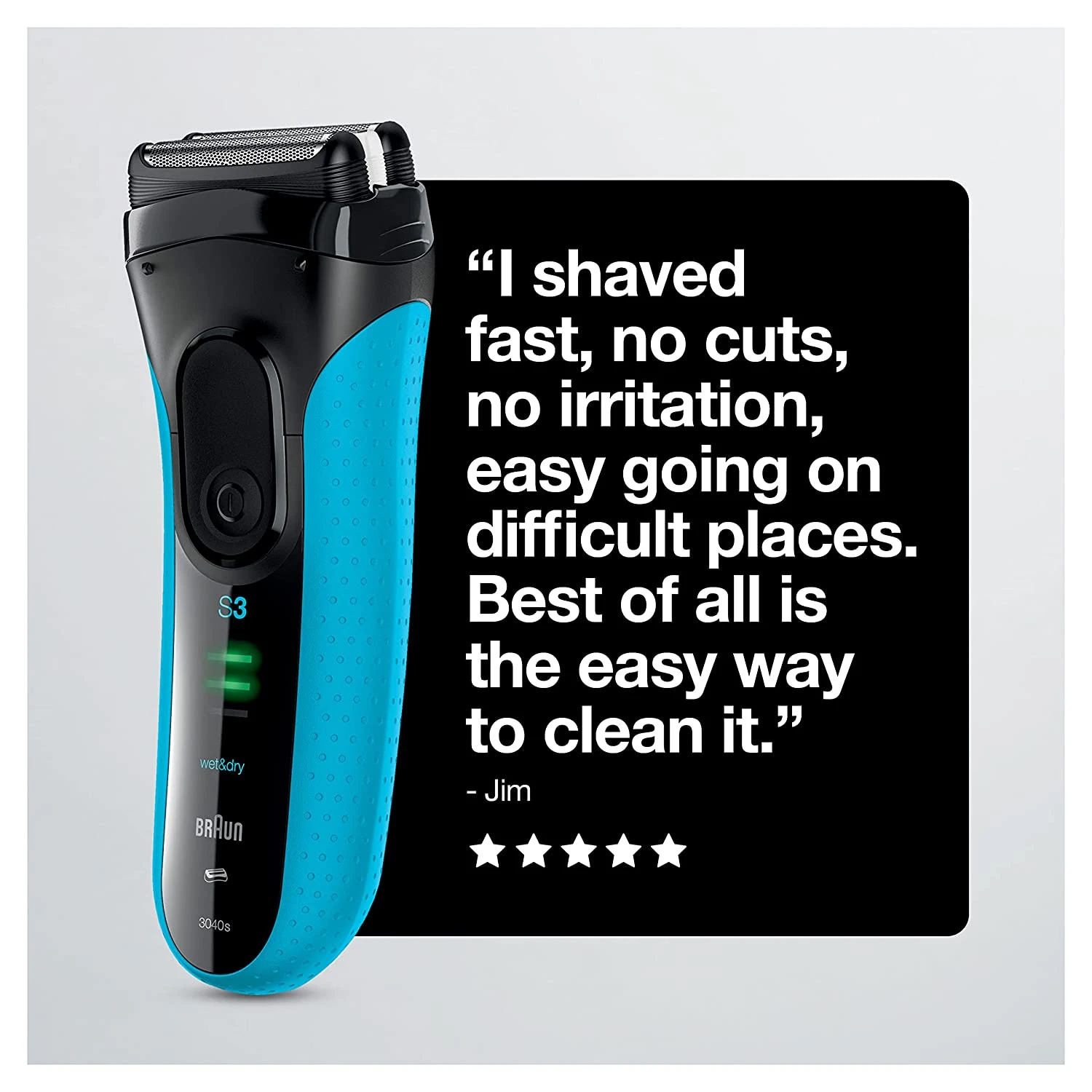 Braun Electric Series 3 Razor With Precision Trimmer, Rechargeable, Wet & Dry Foil Shaver For Men, Blue/Black, 4 Piece | BigEasyMart.com - Image 10