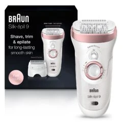Braun Epilator Silk-épil 9 9-720, Hair Removal For Women, Wet & Dry, Womens Shaver & Trimmer, Cordless, Rechargeable | BigEasyMart.com