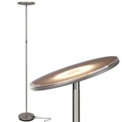 Brightech 63-in Brushed Nickel Torchiere Floor Lamp | BigEasyMart.com