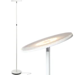 Brightech 63-in White Torchiere Floor Lamp | BigEasyMart.com