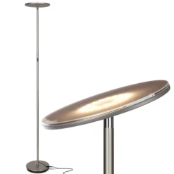 Brightech 67-in Brushed Nickel Torchiere Floor Lamp | BigEasyMart.com