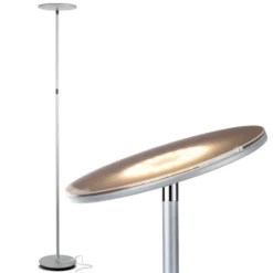 Brightech 67-in Platinum Silver Torchiere Floor Lamp | BigEasyMart.com