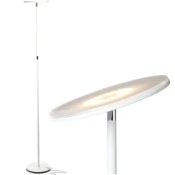 Brightech 67-in White Torchiere Floor Lamp | BigEasyMart.com