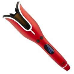 CHI Spin N Curl Ceramic Rotating Curler, Ruby Red. Ideal For Shoulder-Length Hair Between 6-16” Inches. | BigEasyMart.com
