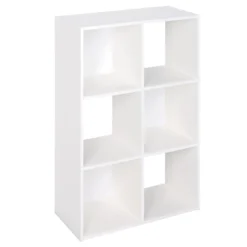 ClosetMaid 35.88-in H X 24.13-in W X 11.63-in D-Drawers White Stackable Wood Laminate 6 Cube Organizer | BigEasyMart.com