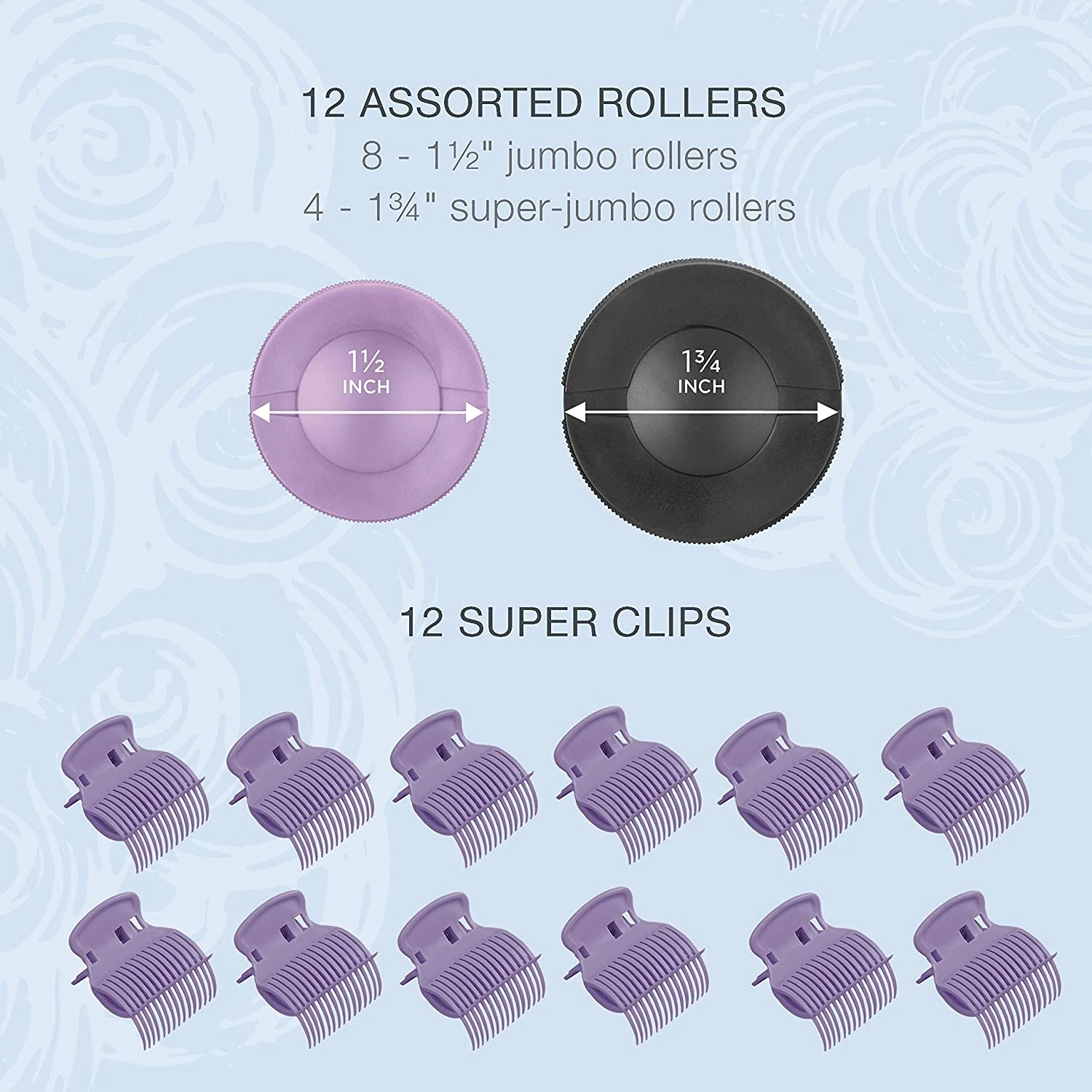 Conair Jumbo And Super Jumbo Ceramic Hot Rollers, Bonus Super Clips Included (Amazon Exclusive) | BigEasyMart.com - Image 4