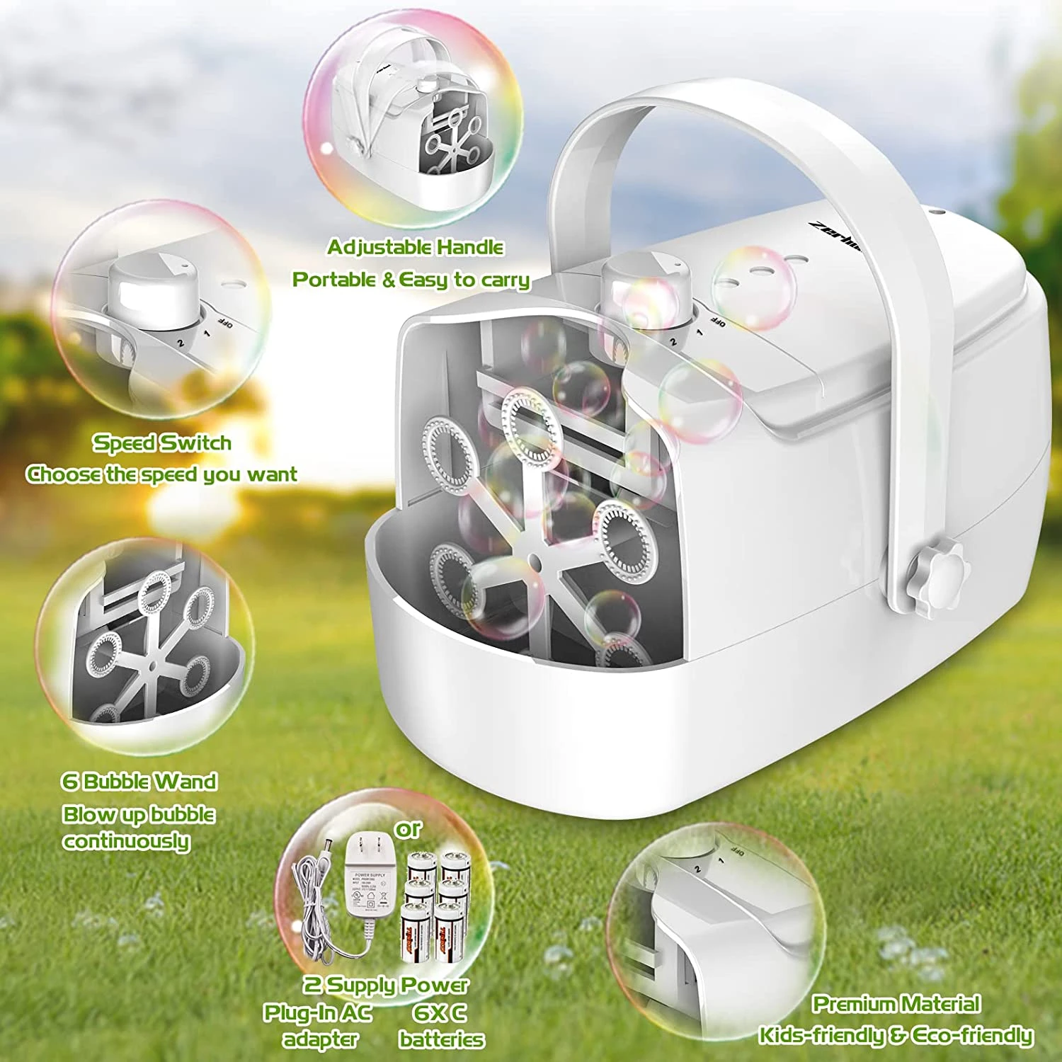Bubble Machine Durable Automatic Bubble Blower, 5000+ Bubbles Per Minute Bubbles | BigEasyMart.com - Image 4