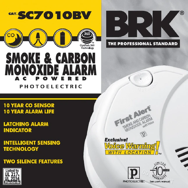 First Alert Brk Hardwired Combination Smoke And Carbon Monoxide Detector With Voice Alert | BigEasyMart.com - Image 2