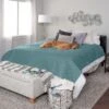 FurHaven Waterproof Cat & Dog Blanket Protector, Quilted Nile Blue - 68" X 82" - Full | BigEasyMart.com
