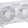 Genesis Twin Fan High Velocity Reversible AirFlow Fan, LED Indicator Lights Adjustable Thermostat & Max Cool Technology, ETL Certified, White (A1WINDOWFAN) | BigEasyMart.com