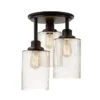Globe Electric Annecy 3-Light 13-in Oil Rubbed Bronze Semi-flush Mount Light | BigEasyMart.com