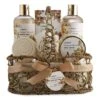Home Spa Gift Basket - Honey & Almond Scent Luxury Bath Body Set | BigEasyMart.com