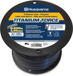 Husqvarna String Trimmer Line .095-Inch 840ft Spool Titanium Force High Efficiency Long Life Faster Acceleration | BigEasyMart.com