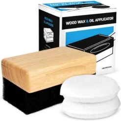 Impresa Oil & Wax Large Block Applicator With 2 Microfiber Buffing Pads | BigEasyMart.com