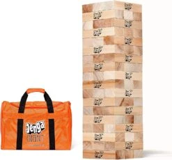 Jenga Giant JS7 (Stacks To Over 5 Feet) Precision-Crafted, Premium Hardwood Game With Heavy-Duty Carry Bag (Authentic Jenga Brand Game) | BigEasyMart.com