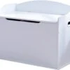 KidKraft Austin Wooden Toy Box/Bench With Safety Hinged Lid, White, Gift For Ages 3+ | BigEasyMart.com