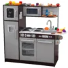 KidKraft Uptown Espresso Wooden Play Kitchen And 30-Piece Play Food Accessories | BigEasyMart.com