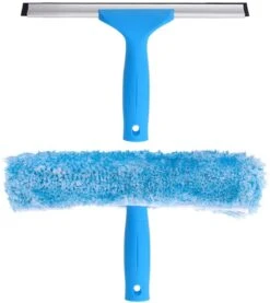 MR.SIGA Professional Window Cleaning, Squeegee & Microfiber Window Scrubber, 10" | BigEasyMart.com