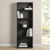 Mainstays 5-Shelf Bookcase With Adjustable Shelves, True Black Oak | BigEasyMart.com