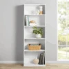 Mainstays 5-Shelf Bookcase With Adjustable Shelves, White | BigEasyMart.com