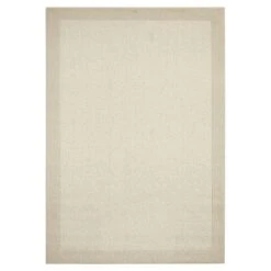 Mainstays Traditional Faux Sisal Olefin Beige Border Indoor Living Room Area Rug, 7'6"x10', Beige | BigEasyMart.com