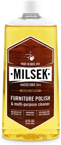 Milsek Furniture Polish And Cleaner With Lemon Oil, 12-Ounce, LM-12 | BigEasyMart.com