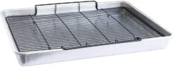 Nordic Ware Extra Large Oven Crisping Baking Tray, With Rack, 21 (l) X 15 (w) X 2 (h) Inches | BigEasyMart.com