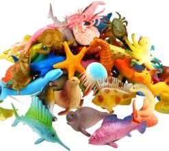 Ocean Sea Animal, 52 Pack Assorted Mini Vinyl Plastic Animal Toy Set | BigEasyMart.com