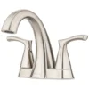 Pfister Masey Brushed Nickel 2-Handle 4-in Centerset WaterSense Bathroom Sink Faucet With Drain With Deck Plate | BigEasyMart.com
