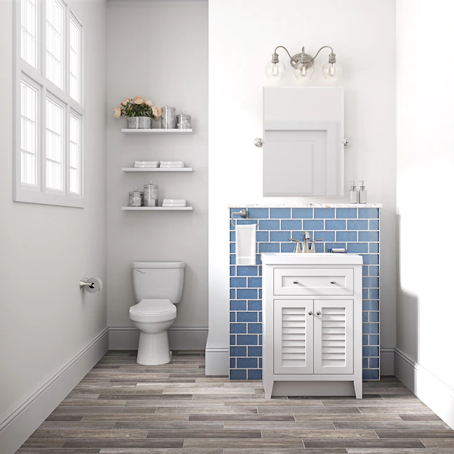 Pfister Masey Brushed Nickel 2-Handle 4-in Centerset WaterSense Bathroom Sink Faucet With Drain With Deck Plate | BigEasyMart.com - Image 3