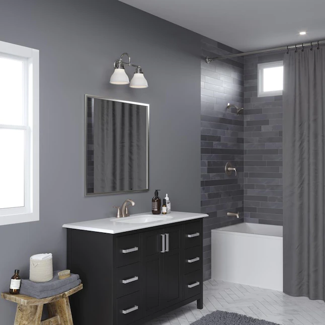 Pfister Masey Brushed Nickel 2-Handle 4-in Centerset WaterSense Bathroom Sink Faucet With Drain With Deck Plate | BigEasyMart.com - Image 2