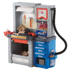 Step2 Deluxe Workshop Plastic Kid Tool Bench 50 Piece Playset | BigEasyMart.com