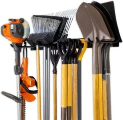 StoreYourBoard BLAT Tool Storage Rack, Garage Wall Mount, Garden, Yard, Shovels, Rakes, Brooms, Trimmers, Hoses, And More | BigEasyMart.com