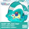 SwimSchool Baby Splash Play Mat With Adjustable Canopy – Includes Baby Water Toy Rings | BigEasyMart.com