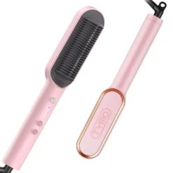 TYMO Hair Straightener Brush, Hair Straightening Comb For Women With 5 Temp 20s Fast Heating & Anti-Scald | BigEasyMart.com